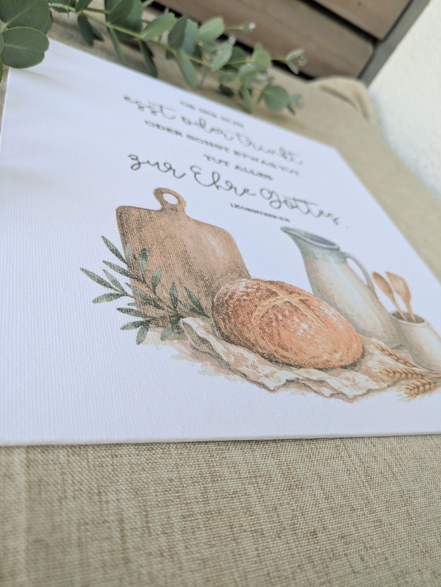 Leinwand „Tut alles zur Ehre Gottes“ | 1. Korinther 10,31 | 25 × 25 cm