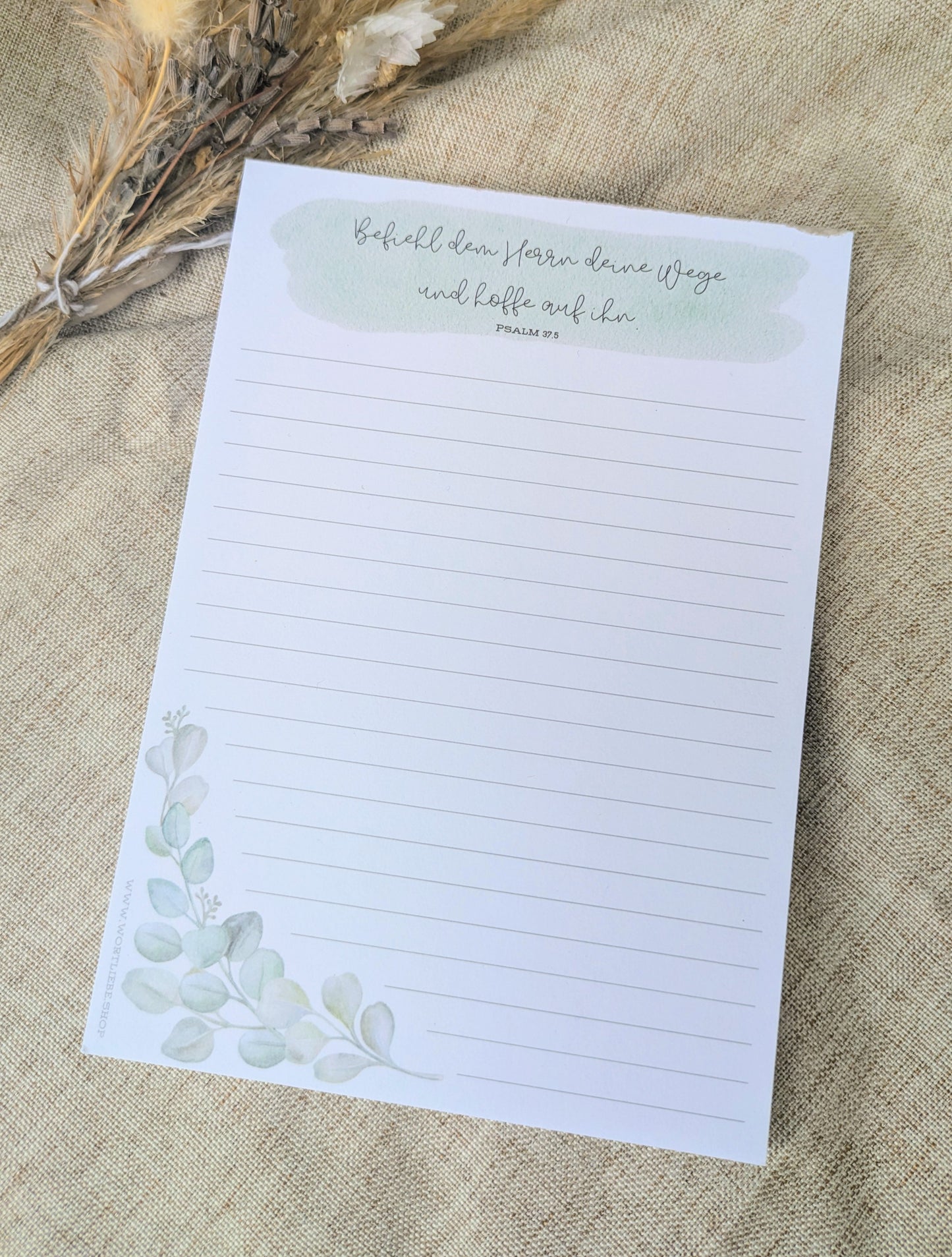 Notizblock „Befiehl dem Herrn deine Wege“ | DIN A6 | 50 Blatt