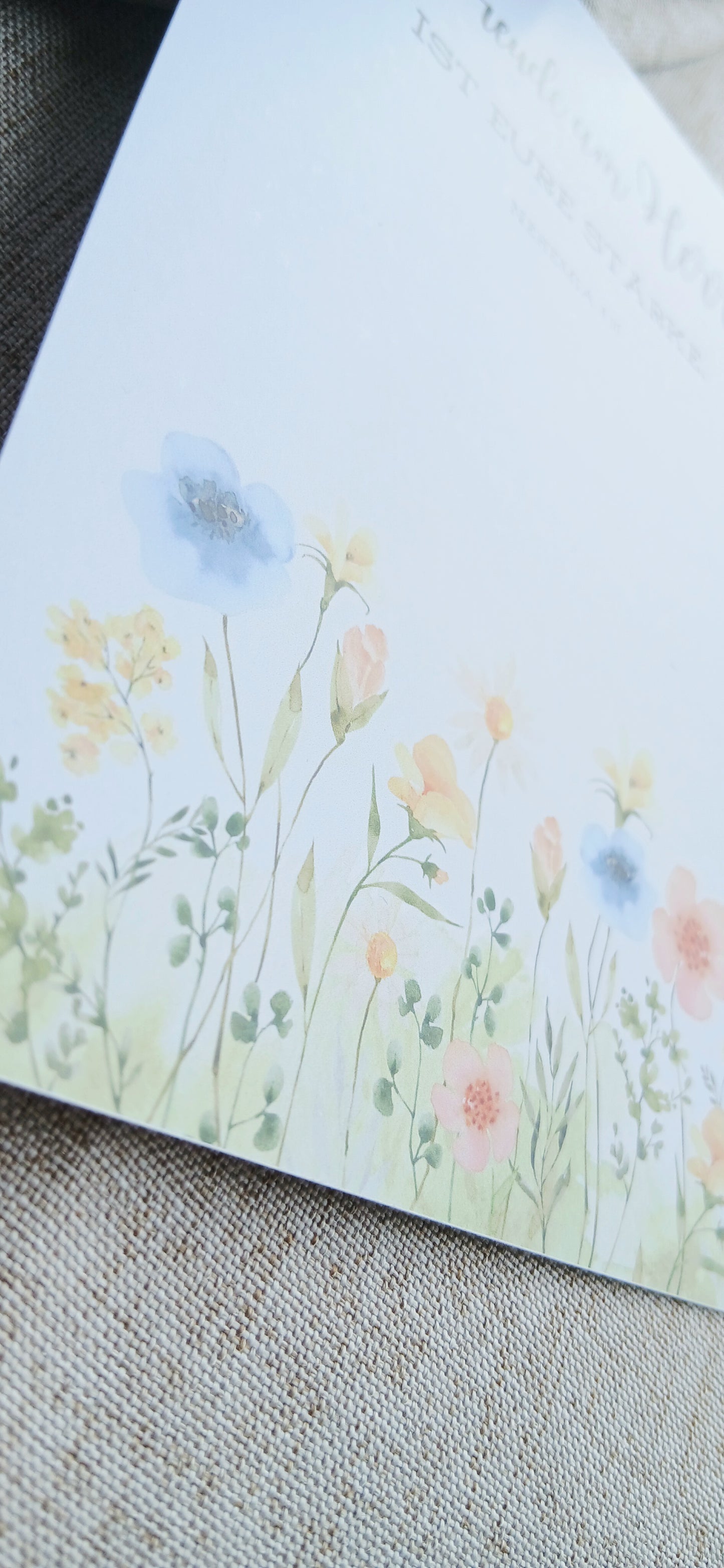 Postkarte „Die Freude am Herrn ist eure Stärke“ – Nehemia 8,10 | Aquarellkarte A6 mit Bibelvers