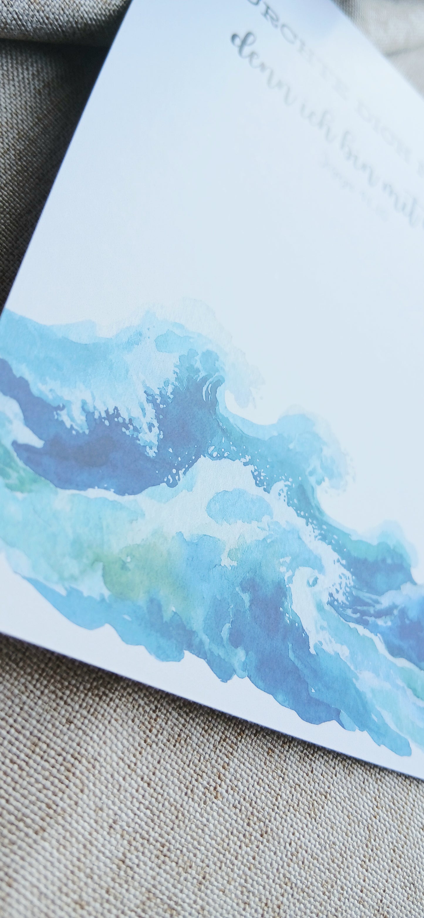 Postkarte „Fürchte dich nicht, denn ich bin mit dir“ – Jesaja 41,10 | Aquarellkarte A6 mit Bibelvers