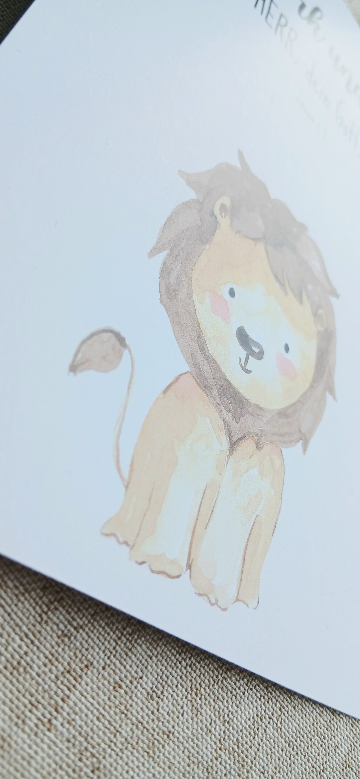 Postkarte „Sei stark und mutig“ – Josua 1,9 | Aquarellkarte A6 mit Bibelvers
